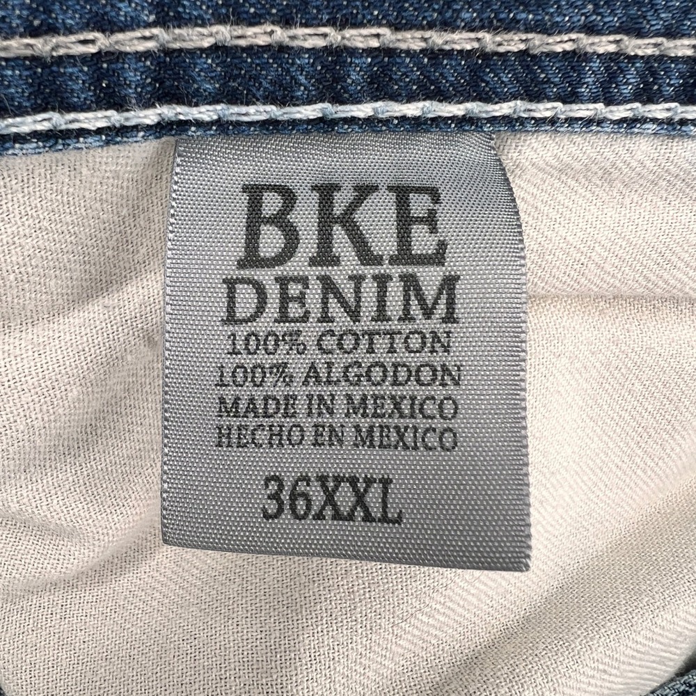 BKE Tyler Straight Leg Jeans Men 36XXL 37x37 Blue Medium Wash Denim Americana - Picture 12 of 14